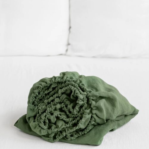 zaļš lina palags magic linen forest