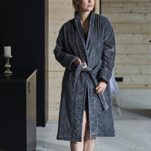 velūra halāts Luin Living Dark grey