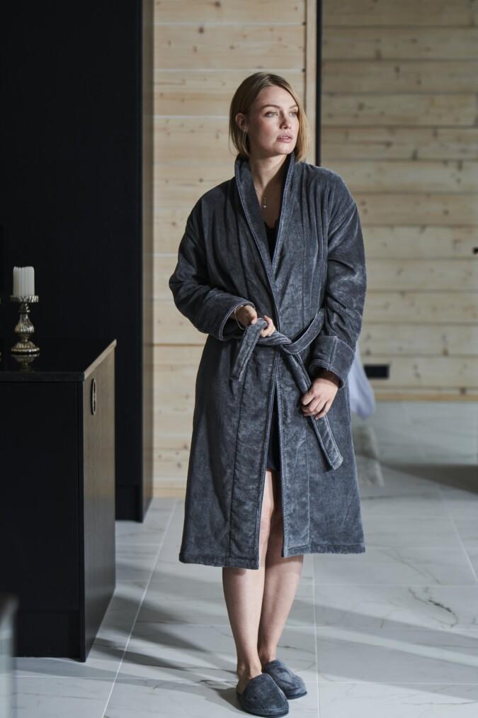 velūra halāts Luin Living Dark grey