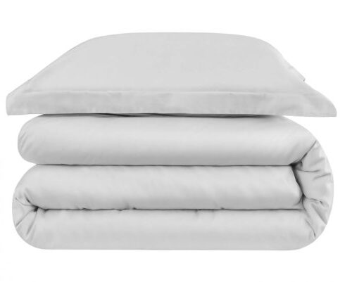 gaiši pelēka gultas veļa satīns 300TC