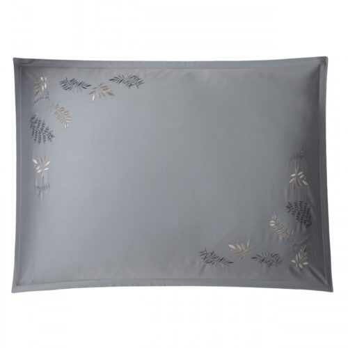 Атласная наволочка с ребристой отделкой bovi pecan blue