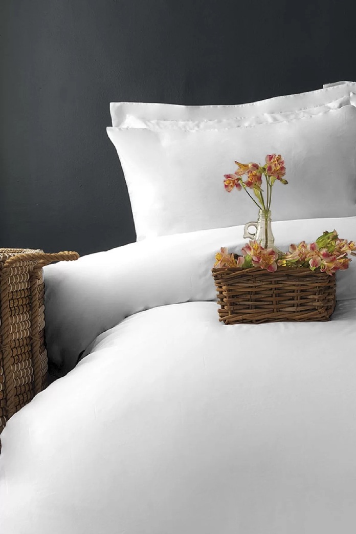 Белое постельное белье, 100% хлопковый сатин