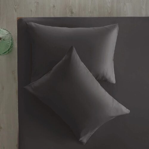 Атласная простыня с резинкой темная мышь