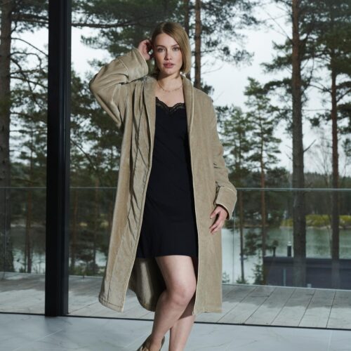 kokvilnas halāts Luin Living haven beige