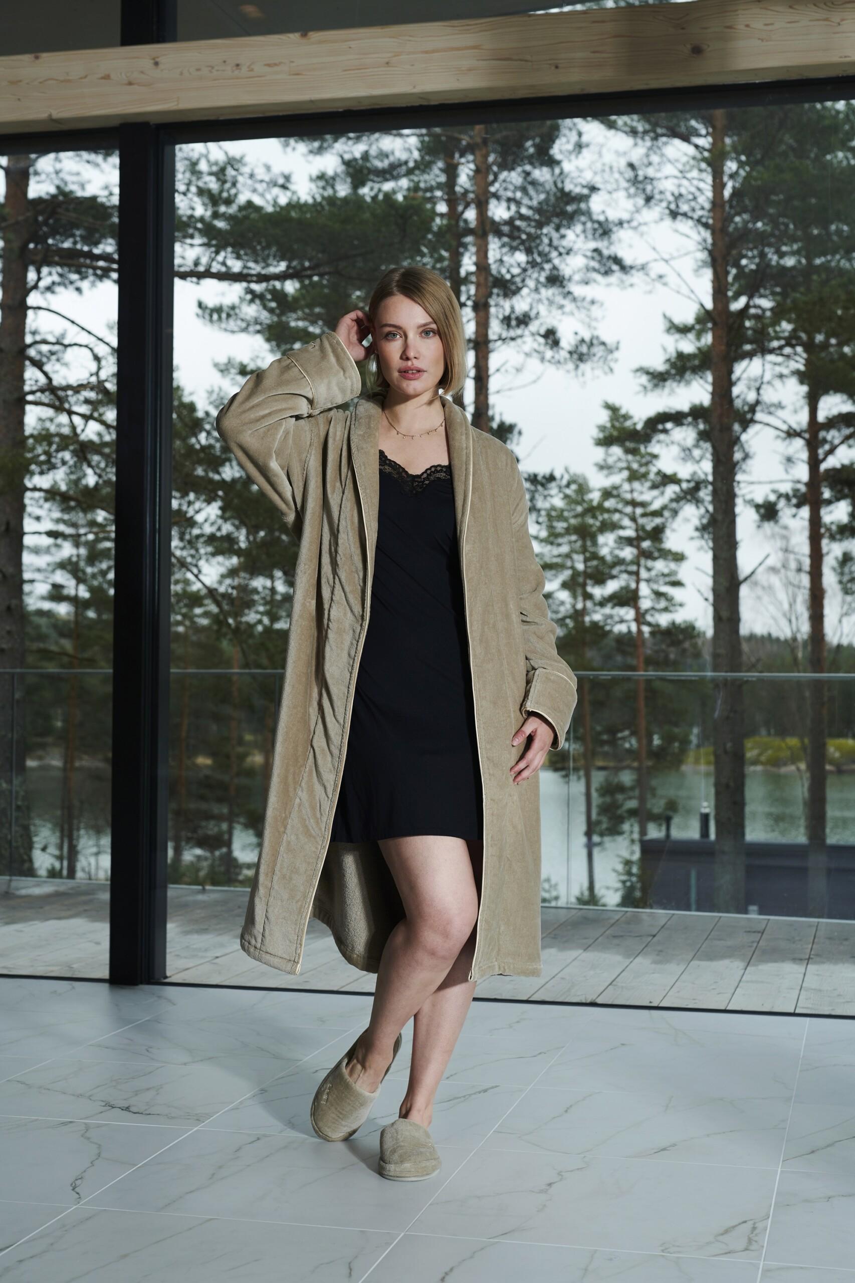 kokvilnas halāts Luin Living haven beige